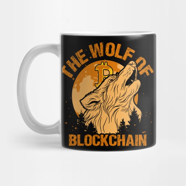 The Wolf of Blockchain Funny Bitcoin Wall Street Parody Crypto Pun by BadDesignCo